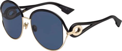 Dior New Volute Blue Mirror Shaded Gold Round Ladies 